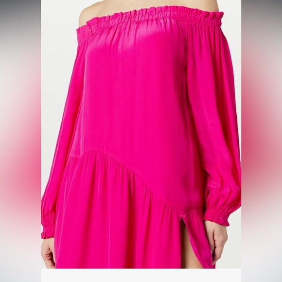 The Drop Off Shoulder Strapless Tiered Maxi Dress Beetroot Size 2X NWT - Picture 16 of 16